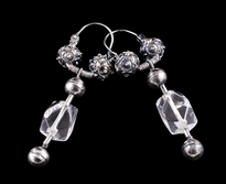 Sofic S. Earrings Visece Gorski Kristal silver